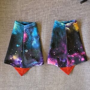 Galaxy Print Neck Gaiters with Orange Point